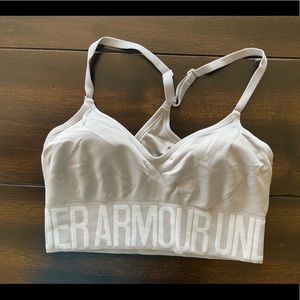 Gray under armor athletic crop top